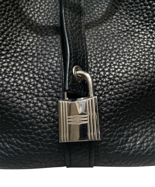 HERMES（エルメス）HERMES (エルメス) ピコタンロックMM/シルバー金具/トリヨンクレマンス/ブラック/T刻印 ブラック サイズ:MMの古着・服飾アイテム
