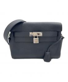 HERMES（エルメス）の古着「ケリーメッセンジャーPM/トゴ/シルバー金具/K2025年」｜ブラック