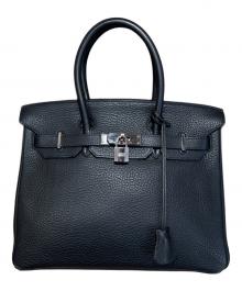 HERMES（エルメス）の古着「バーキン 30/シルバー金具/トゴ/ブラック/□H刻印:2004年」｜ブラック