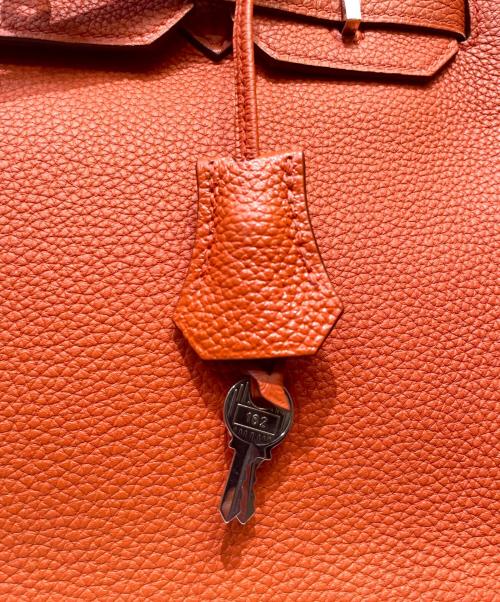 HERMES（エルメス）HERMES (エルメス) バーキン30/シルバー金具/トゴ/オレンジ系/X刻印 オレンジ系 サイズ:30の古着・服飾アイテム