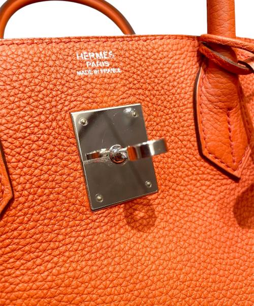 HERMES（エルメス）HERMES (エルメス) バーキン30/シルバー金具/トゴ/オレンジ系/X刻印 オレンジ系 サイズ:30の古着・服飾アイテム