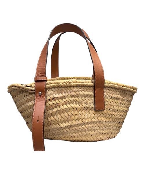 LOEWE（ロエベ）LOEWE (ロエベ) スタジオジブリ (スタジオジブリ) バスケットバッグ ミディアム ナチュラル×ブラウン サイズ:ミディアムの古着・服飾アイテム