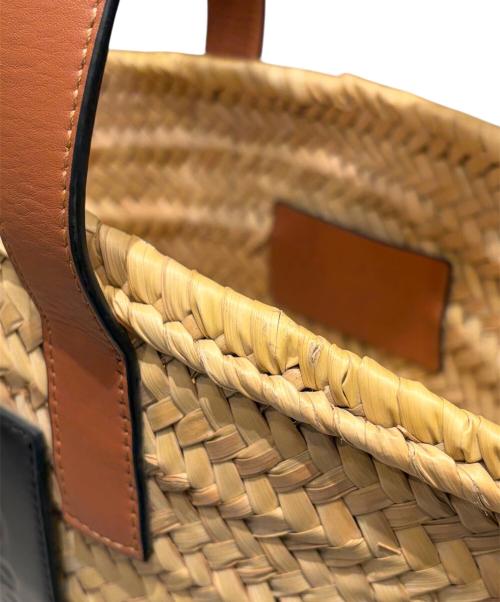 LOEWE（ロエベ）LOEWE (ロエベ) スタジオジブリ (スタジオジブリ) バスケットバッグ ミディアム ナチュラル×ブラウン サイズ:ミディアムの古着・服飾アイテム