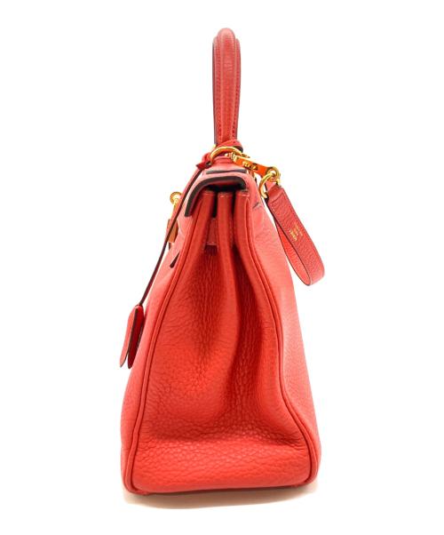 HERMES（エルメス）HERMES (エルメス) ショルダーバッグ/ケリー28/内縫い/トゴ/ゴールド金具 レッド系 サイズ:28の古着・服飾アイテム