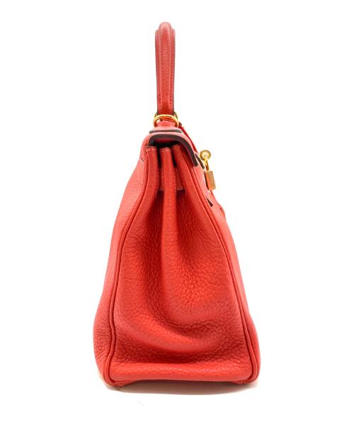 HERMES（エルメス）HERMES (エルメス) ショルダーバッグ/ケリー28/内縫い/トゴ/ゴールド金具 レッド系 サイズ:28の古着・服飾アイテム