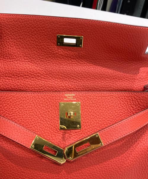 HERMES（エルメス）HERMES (エルメス) ショルダーバッグ/ケリー28/内縫い/トゴ/ゴールド金具 レッド系 サイズ:28の古着・服飾アイテム