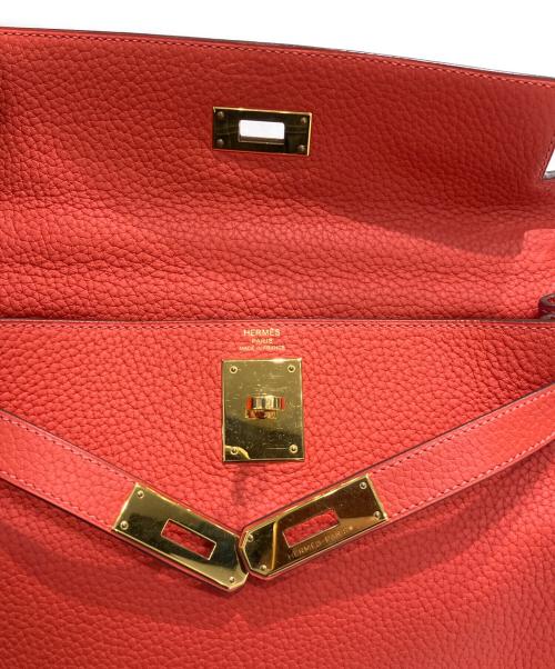 HERMES（エルメス）HERMES (エルメス) ショルダーバッグ/ケリー28/内縫い/トゴ/ゴールド金具 レッド系 サイズ:28の古着・服飾アイテム