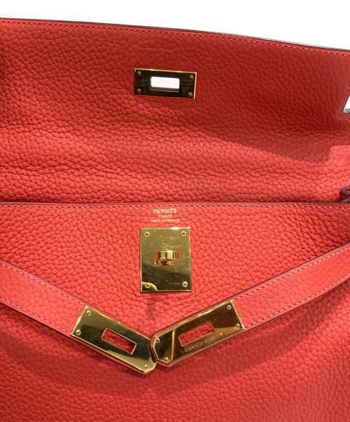 HERMES（エルメス）HERMES (エルメス) ショルダーバッグ/ケリー28/内縫い/トゴ/ゴールド金具 レッド系 サイズ:28の古着・服飾アイテム