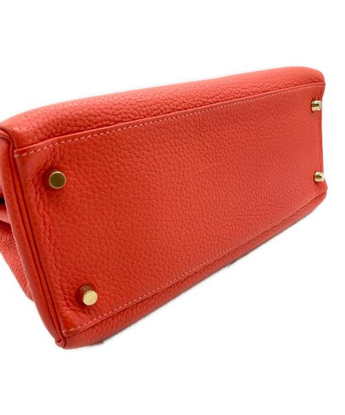 HERMES（エルメス）HERMES (エルメス) ショルダーバッグ/ケリー28/内縫い/トゴ/ゴールド金具 レッド系 サイズ:28の古着・服飾アイテム