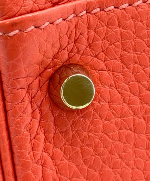 HERMES（エルメス）HERMES (エルメス) ショルダーバッグ/ケリー28/内縫い/トゴ/ゴールド金具 レッド系 サイズ:28の古着・服飾アイテム