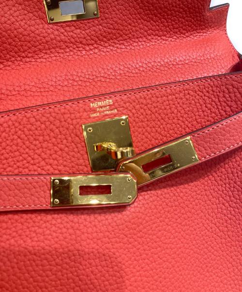 HERMES（エルメス）HERMES (エルメス) ショルダーバッグ/ケリー28/内縫い/トゴ/ゴールド金具 レッド系 サイズ:28の古着・服飾アイテム