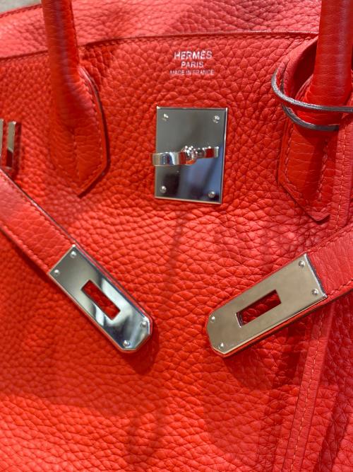 HERMES（エルメス）HERMES (エルメス) バーキン30/シルバー刻印/トゴ/X刻印：2016年製 レッド系 サイズ:30の古着・服飾アイテム