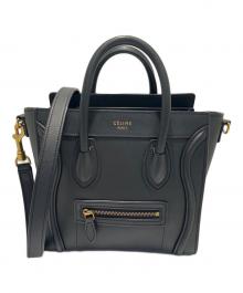 CELINE（セリーヌ）の古着「ラゲージナノショッパー/2wayバッグ/ゴールド金具」｜ブラック