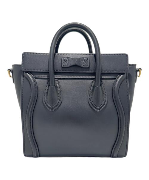 CELINE（セリーヌ）CELINE (セリーヌ) ラゲージナノショッパー/2wayバッグ/ゴールド金具 ブラック サイズ:ナノの古着・服飾アイテム