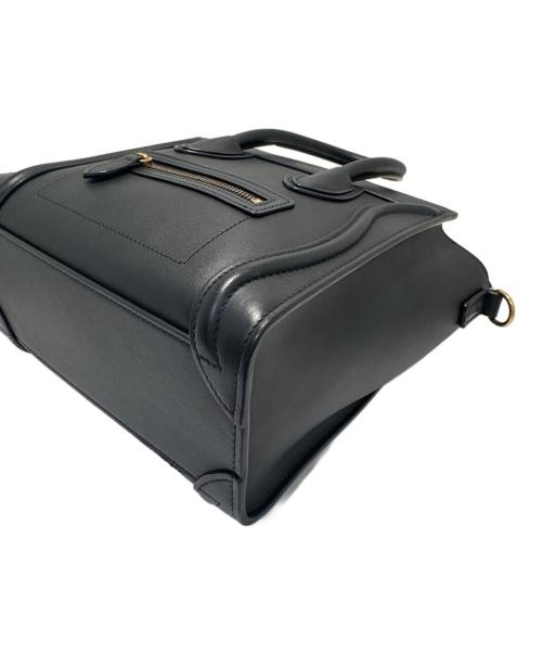 CELINE（セリーヌ）CELINE (セリーヌ) ラゲージナノショッパー/2wayバッグ/ゴールド金具 ブラック サイズ:ナノの古着・服飾アイテム