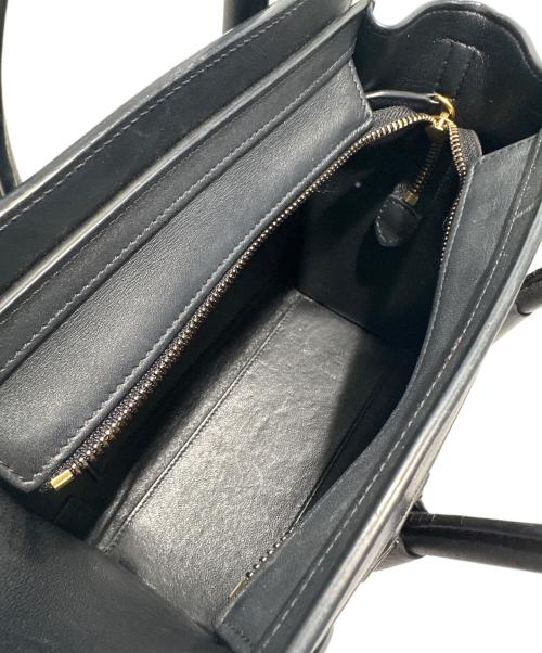 CELINE（セリーヌ）CELINE (セリーヌ) ラゲージナノショッパー/2wayバッグ/ゴールド金具 ブラック サイズ:ナノの古着・服飾アイテム