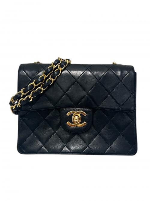 CHANEL（シャネル）CHANEL (シャネル) ミニマトラッセ20 シングルフラップチェーンショルダーバッグ 1985-93年製 ブラック サイズ:17の古着・服飾アイテム