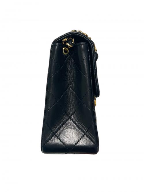 CHANEL（シャネル）CHANEL (シャネル) ミニマトラッセ20 シングルフラップチェーンショルダーバッグ 1985-93年製 ブラック サイズ:17の古着・服飾アイテム