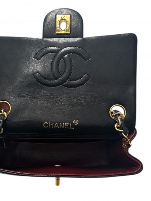 CHANEL（シャネル）CHANEL (シャネル) ミニマトラッセ20 シングルフラップチェーンショルダーバッグ 1985-93年製 ブラック サイズ:17の古着・服飾アイテム
