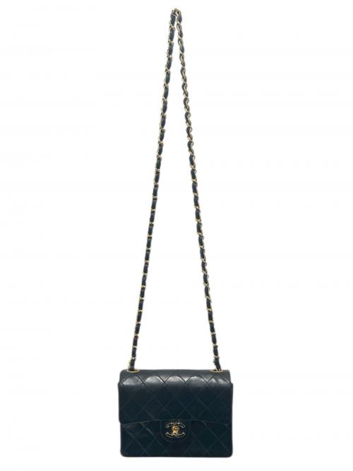 CHANEL（シャネル）CHANEL (シャネル) ミニマトラッセ20 シングルフラップチェーンショルダーバッグ 1985-93年製 ブラック サイズ:17の古着・服飾アイテム