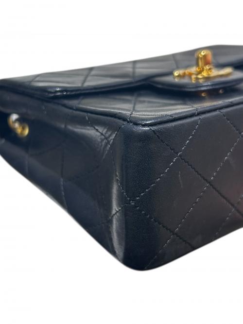 CHANEL（シャネル）CHANEL (シャネル) ミニマトラッセ20 シングルフラップチェーンショルダーバッグ 1985-93年製 ブラック サイズ:17の古着・服飾アイテム