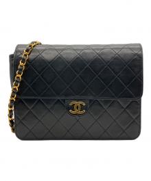 CHANEL（シャネル）の古着「マトラッセ プッシュロックチェーンショルダーバッグ」｜ブラック