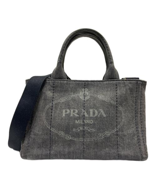PRADA（プラダ）PRADA (プラダ) カナパ 2WAYキャンバスバッグ グレーの古着・服飾アイテム