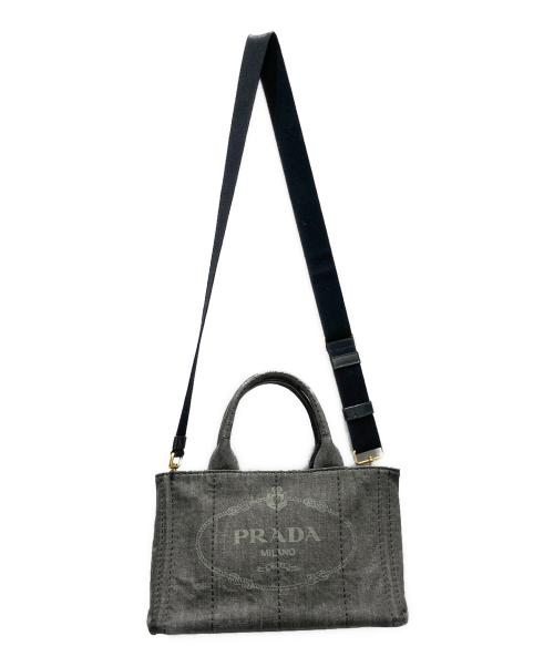 PRADA（プラダ）PRADA (プラダ) カナパ 2WAYキャンバスバッグ グレーの古着・服飾アイテム