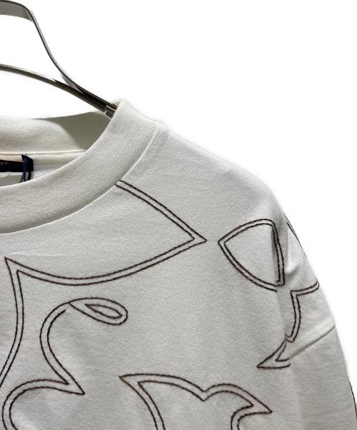 LOUIS VUITTON（ルイ ヴィトン）LOUIS VUITTON (ルイ ヴィトン) Embroidered Monogram T-Shirt/エンブロイダードモノグラムTシャツ/RM242M NPG HRY64W ホワイト サイズ:XS 未使用品の古着・服飾アイテム