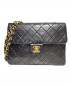 CHANELシャネル）の古着「ミニマトラッセ20 シングルフラップチェーンショルダーバッグ A2000 1985-1993年製」｜ブラック