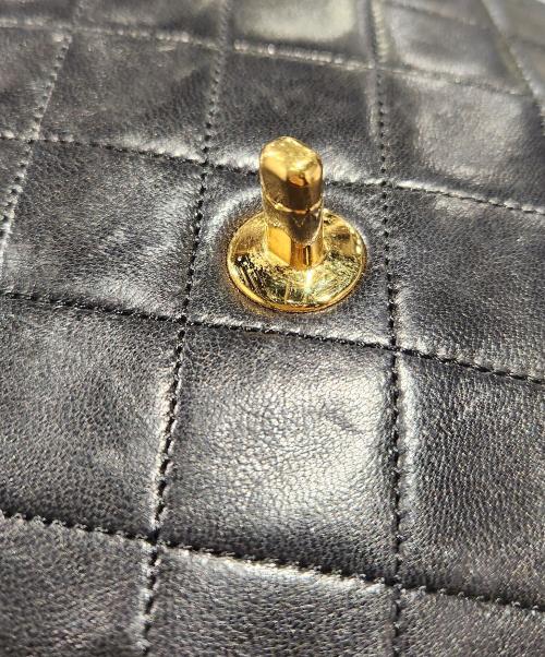 CHANEL（シャネル）CHANEL (シャネル) ミニマトラッセ20 シングルフラップチェーンショルダーバッグ A2000 1985-1993年製 ブラック サイズ:mini/ミニ/20の古着・服飾アイテム