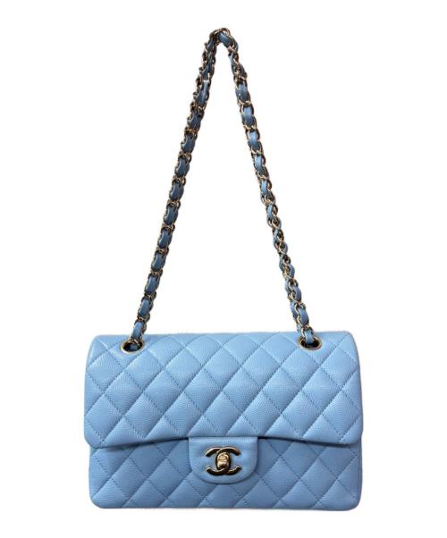 CHANEL（シャネル）CHANEL (シャネル) マトラッセ23 Wフラップチェーンショルダーバッグ A01113 ブルー サイズ:23の古着・服飾アイテム