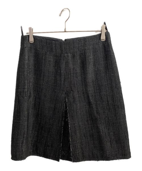 CHANEL（シャネル）CHANEL (シャネル) ツイードスカート ブラック サイズ:40の古着・服飾アイテム