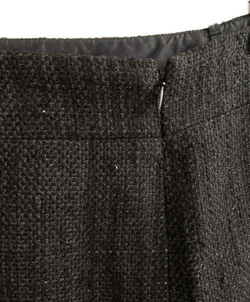 CHANEL（シャネル）CHANEL (シャネル) ツイードスカート ブラック サイズ:40の古着・服飾アイテム
