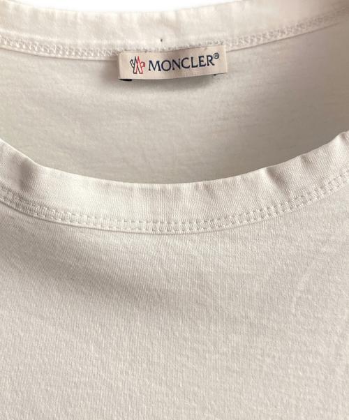MONCLER（モンクレール）MONCLER (モンクレール) ロゴTシャツ ホワイト サイズ:Mの古着・服飾アイテム