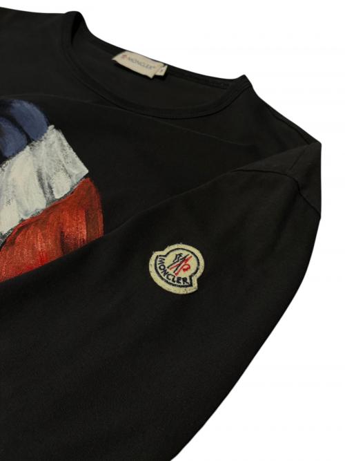 MONCLER（モンクレール）MONCLER (モンクレール) 長袖Tシャツ ブラック サイズ:Mの古着・服飾アイテム