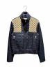 GUCCI（グッチ）の古着「GGファブリック切替キルティングジャケット」｜ネイビー