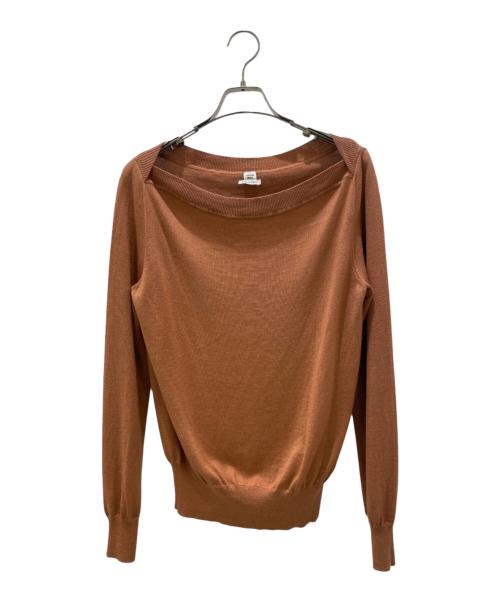 HERMES（エルメス）HERMES (エルメス) カシミヤシルクニット ブラウン サイズ:40の古着・服飾アイテム