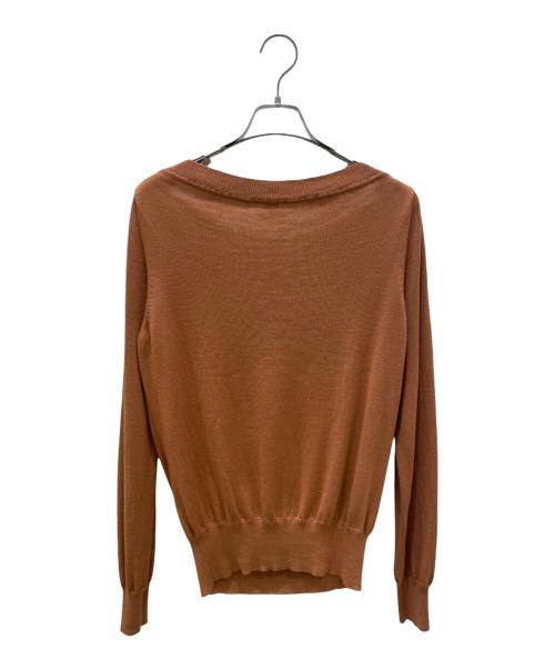 HERMES（エルメス）HERMES (エルメス) カシミヤシルクニット ブラウン サイズ:40の古着・服飾アイテム