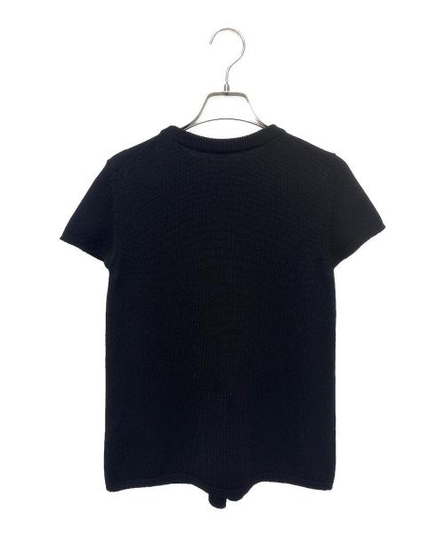 HERMES（エルメス）HERMES (エルメス) カシミヤ半袖ニット ブラック サイズ:34の古着・服飾アイテム