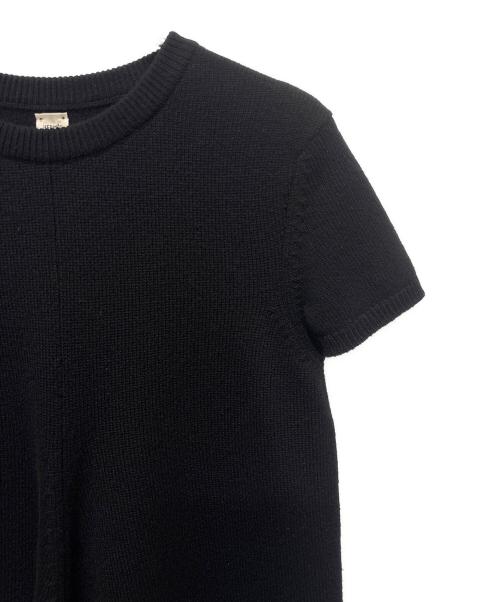 HERMES（エルメス）HERMES (エルメス) カシミヤ半袖ニット ブラック サイズ:34の古着・服飾アイテム