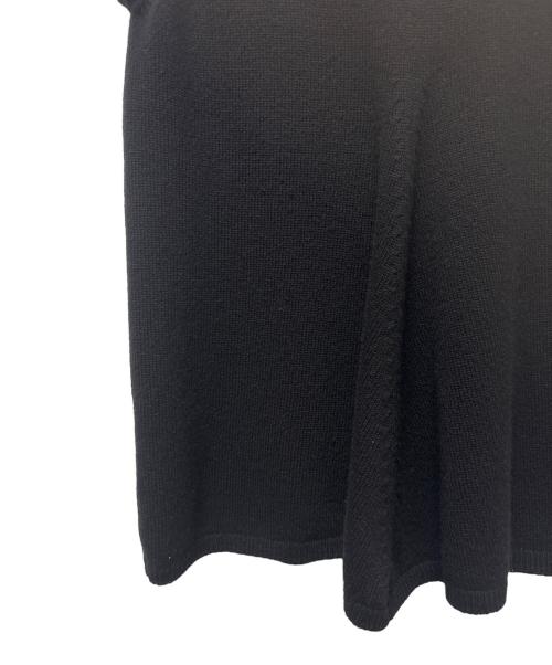 HERMES（エルメス）HERMES (エルメス) カシミヤ半袖ニット ブラック サイズ:34の古着・服飾アイテム