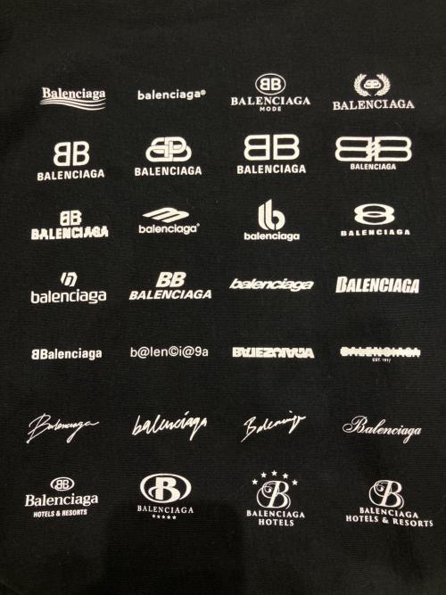BALENCIAGA（バレンシアガ）BALENCIAGA (バレンシアガ) logo print sweatshirt/ロゴプリントスウェット ブラック サイズ:3の古着・服飾アイテム