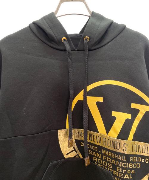 LOUIS VUITTON（ルイ ヴィトン）LOUIS VUITTON (ルイ ヴィトン) ビッグサークルロゴプリントパーカー ブラック サイズ:Ｓの古着・服飾アイテム