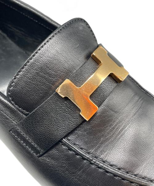 HERMES（エルメス）HERMES (エルメス) コンスタンスローファー ブラック サイズ:38 1/2の古着・服飾アイテム