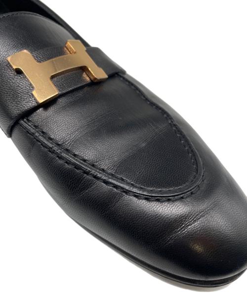 HERMES（エルメス）HERMES (エルメス) コンスタンスローファー ブラック サイズ:38 1/2の古着・服飾アイテム