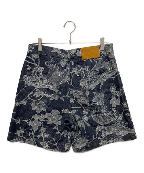LOUIS VUITTON（ルイ ヴィトン）LOUIS VUITTON (ルイ ヴィトン) フラワージャガードデニムハーフパンツ インディゴ サイズ:28の古着・服飾アイテム