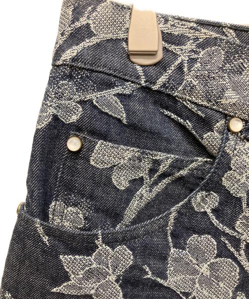 LOUIS VUITTON（ルイ ヴィトン）LOUIS VUITTON (ルイ ヴィトン) フラワージャガードデニムハーフパンツ インディゴ サイズ:28の古着・服飾アイテム