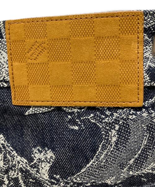 LOUIS VUITTON（ルイ ヴィトン）LOUIS VUITTON (ルイ ヴィトン) フラワージャガードデニムハーフパンツ インディゴ サイズ:28の古着・服飾アイテム
