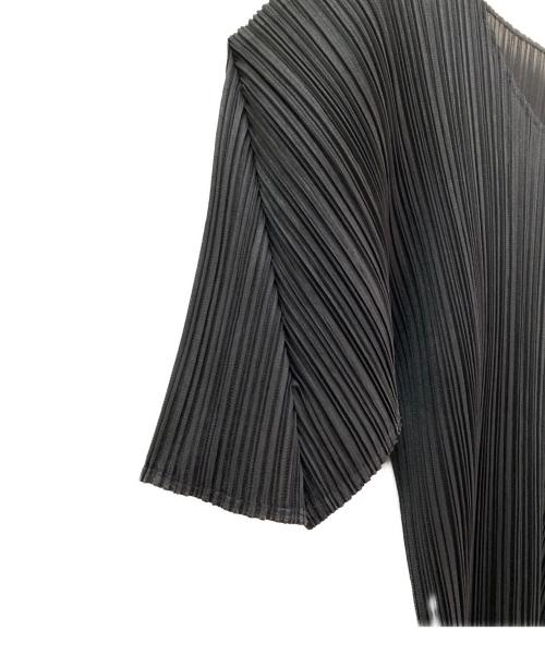 PLEATS PLEASE（プリーツプリーズ）PLEATS PLEASE (プリーツプリーズ) プリーツカットソー ブラック サイズ:4の古着・服飾アイテム